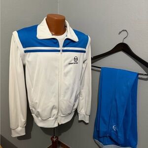 Vintage 80s Sergio Tacchini Tennis Tracksuit Set Zip Off SLEEVES-NEW YOUNG LINE